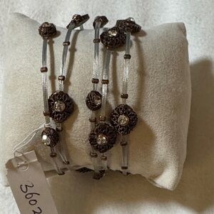 Elegant Brown and Silver Women's Bracelet